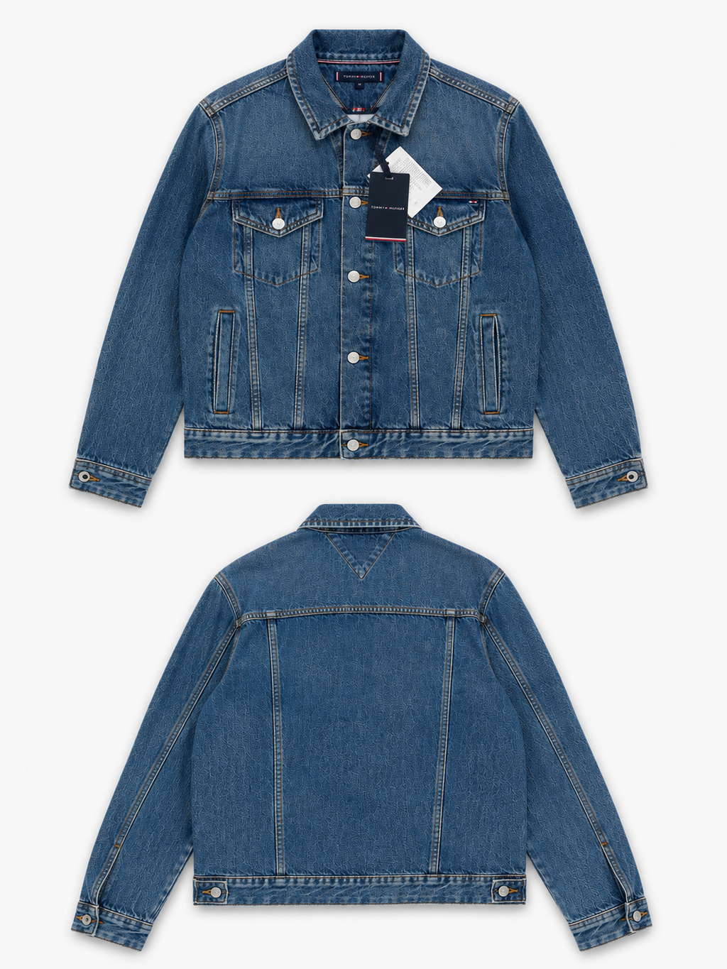 Tommy Hilfiger — Nueva Casaca Mezclilla, Talla L
