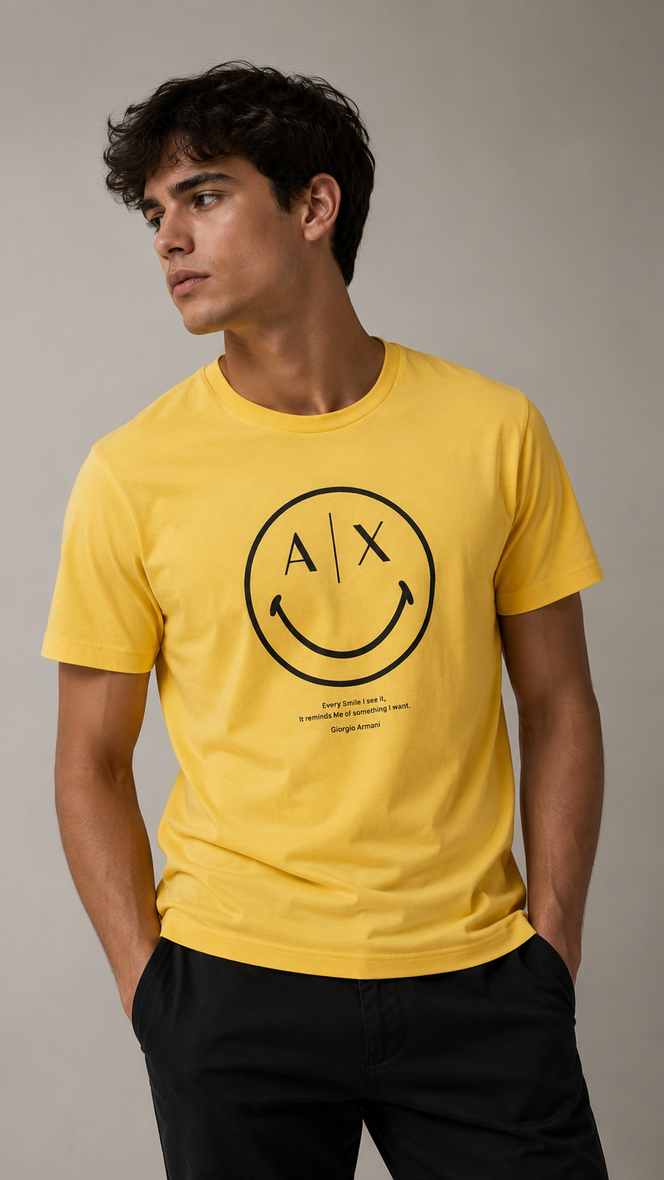 Armani Exchange — Polo Happy Face, Talla M