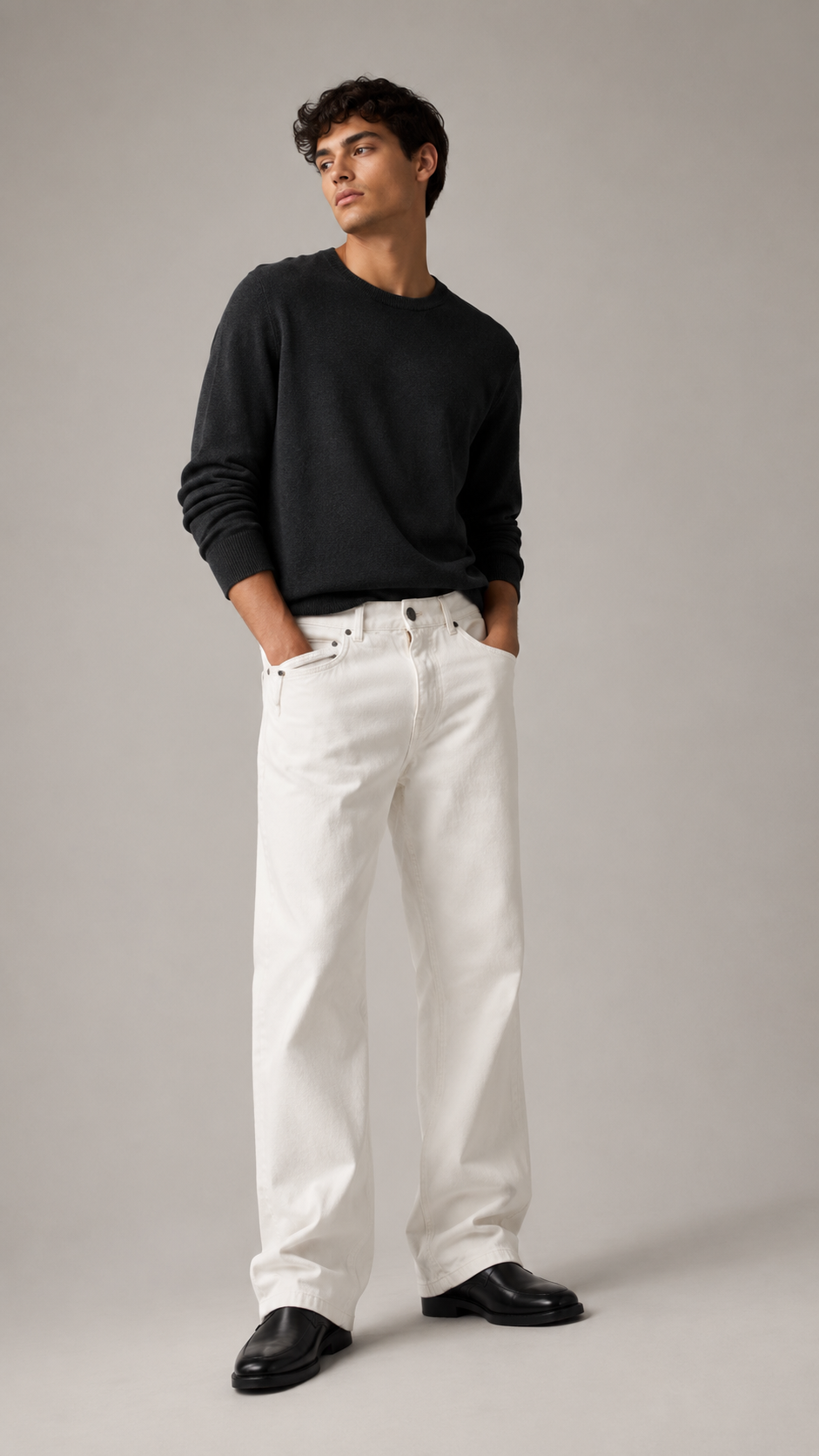 Armani Exchange — Pantalón Blanco, Talla 36