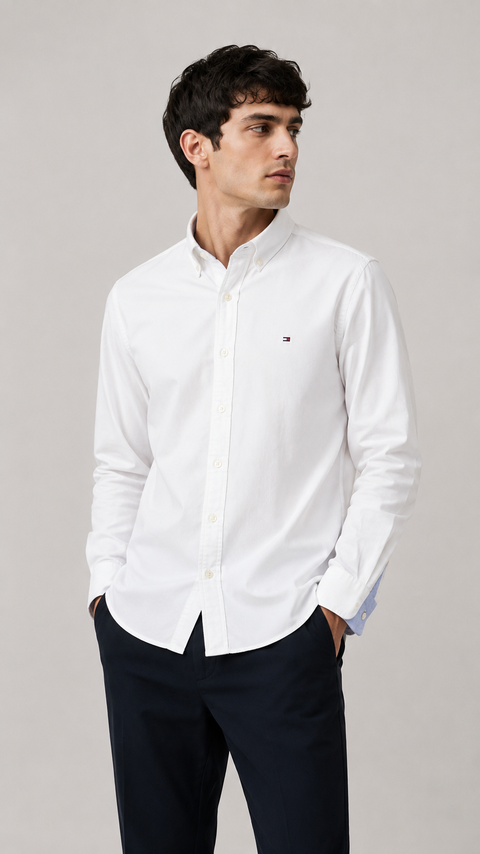 1. Tommy Hilfiger — Camisa Blanca, Talla XL